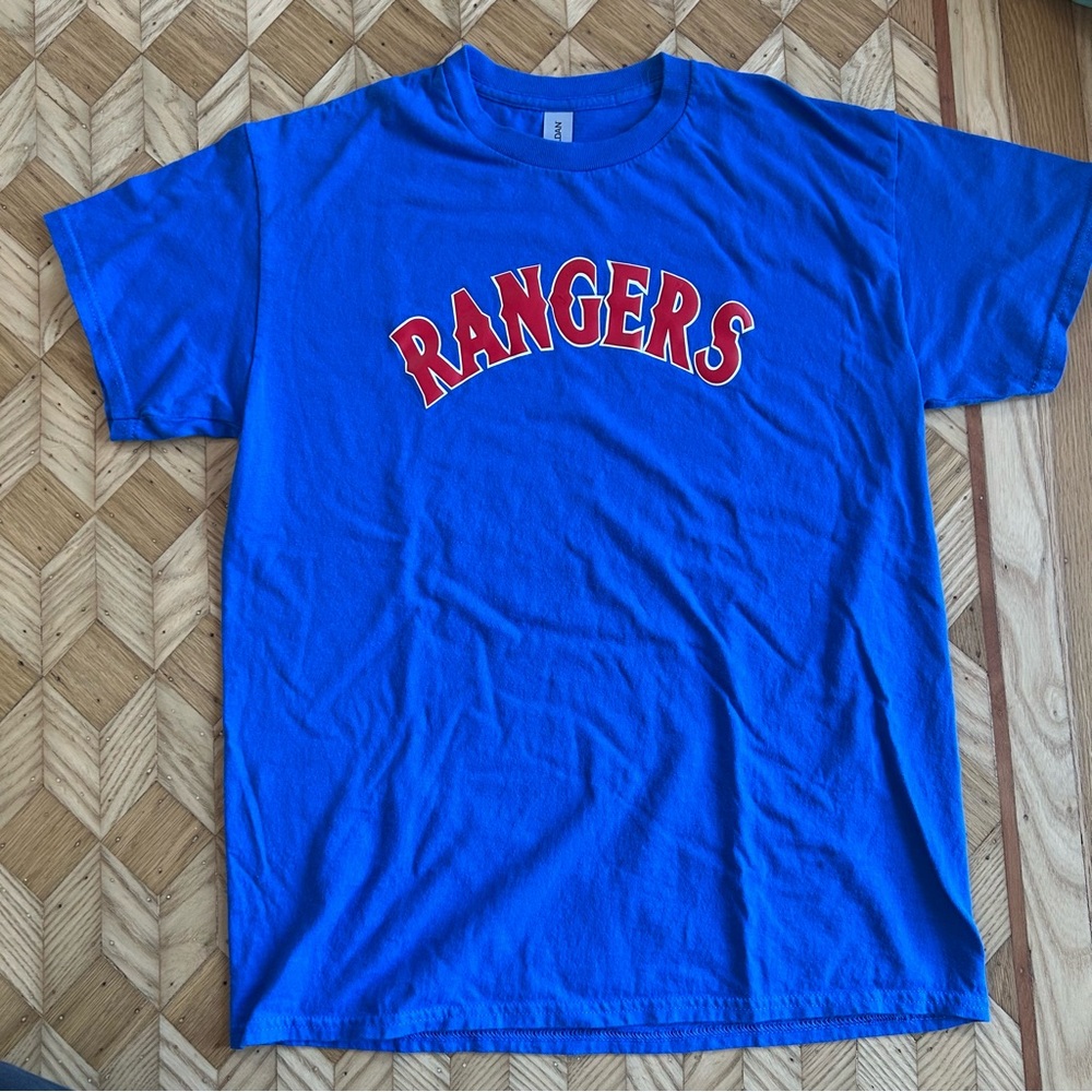 RANGERS Heavy Cotton Blue T-Shirt BASEBALL